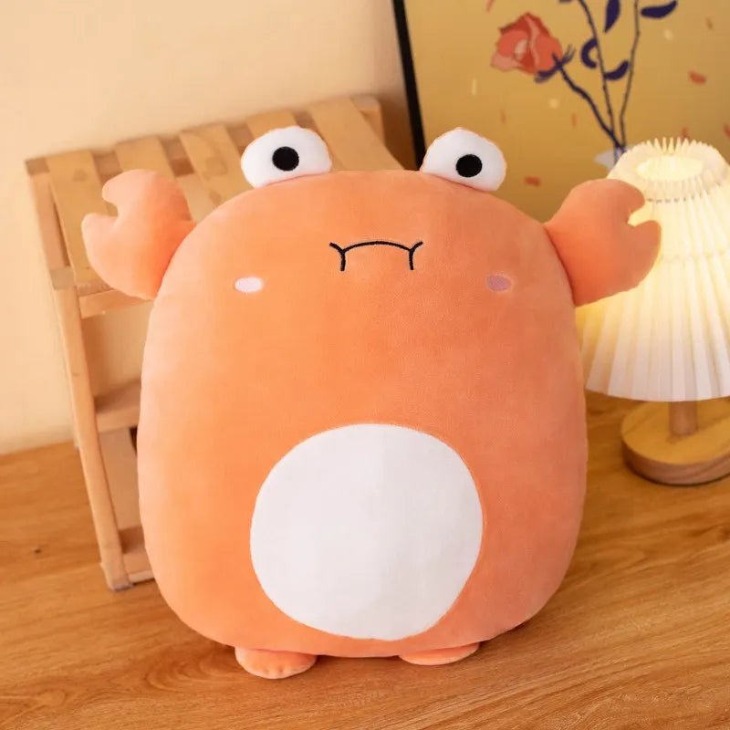 SNUGGLOOM – 40 cm Kawaii-Tierplüschkissen für Kinder (Pinguin, Schwein, Kaninchen, Panda, Krabbe) 1