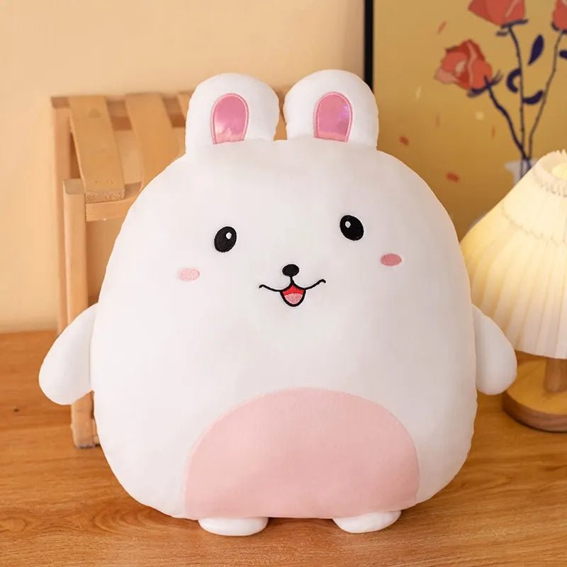 SNUGGLOOM – 40 cm Kawaii-Tierplüschkissen für Kinder (Pinguin, Schwein, Kaninchen, Panda, Krabbe) 6