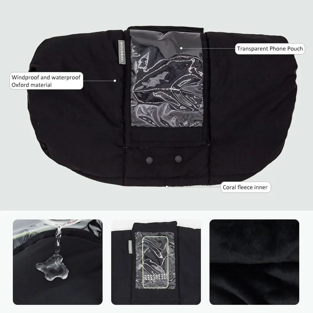 SNUGPUSH – Winddichte Kinderwagenhandschuhe mit Handy- und Taschentuchfach 2