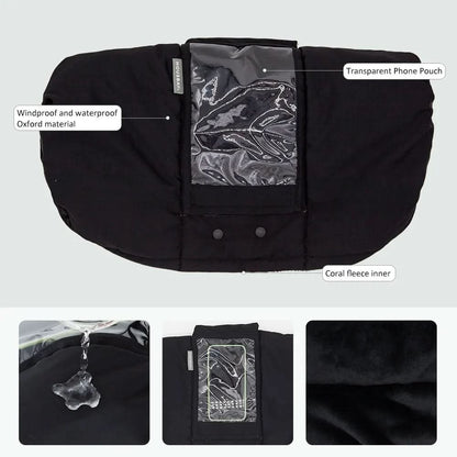 SNUGPUSH – Winddichte Kinderwagenhandschuhe mit Handy- und Taschentuchfach 2