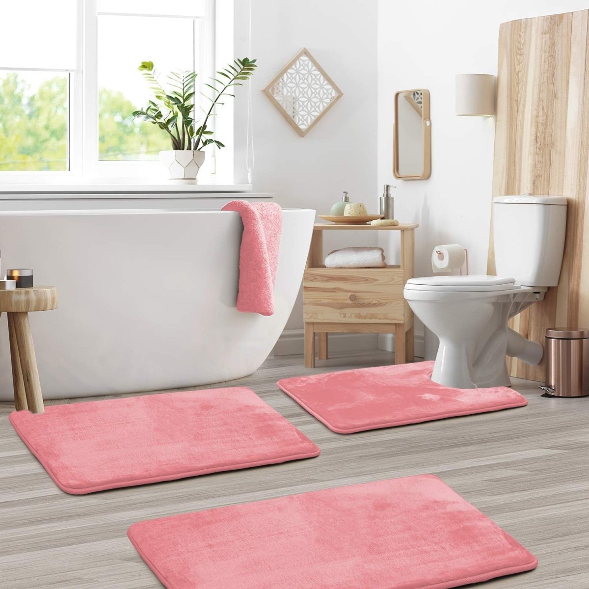 RELAXPAD – Set di tappetini da bagno in memory foam ultra morbido con tessuto ad asciugatura rapida