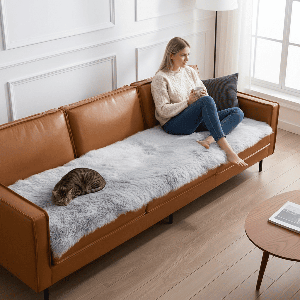 SOFAVELL – Weicher Schonbezug aus Kristallsamt für Eleganz im Alltag 1