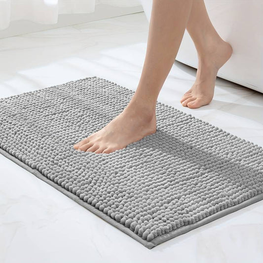 SOFTDRY – Chenille-Mikrofaser-Badematte mit rutschfester Unterseite 0