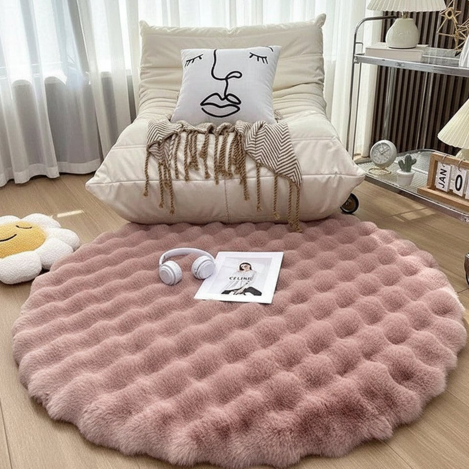 SOFTRING – Weicher, runder Polyesterteppich für nordisch inspirierten Wohnkomfort 5