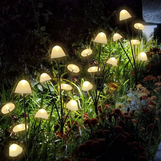 SOLARSHROOM – Wetterfestes 15-LED-Pilzlichter-Set für die Außendekoration 3
