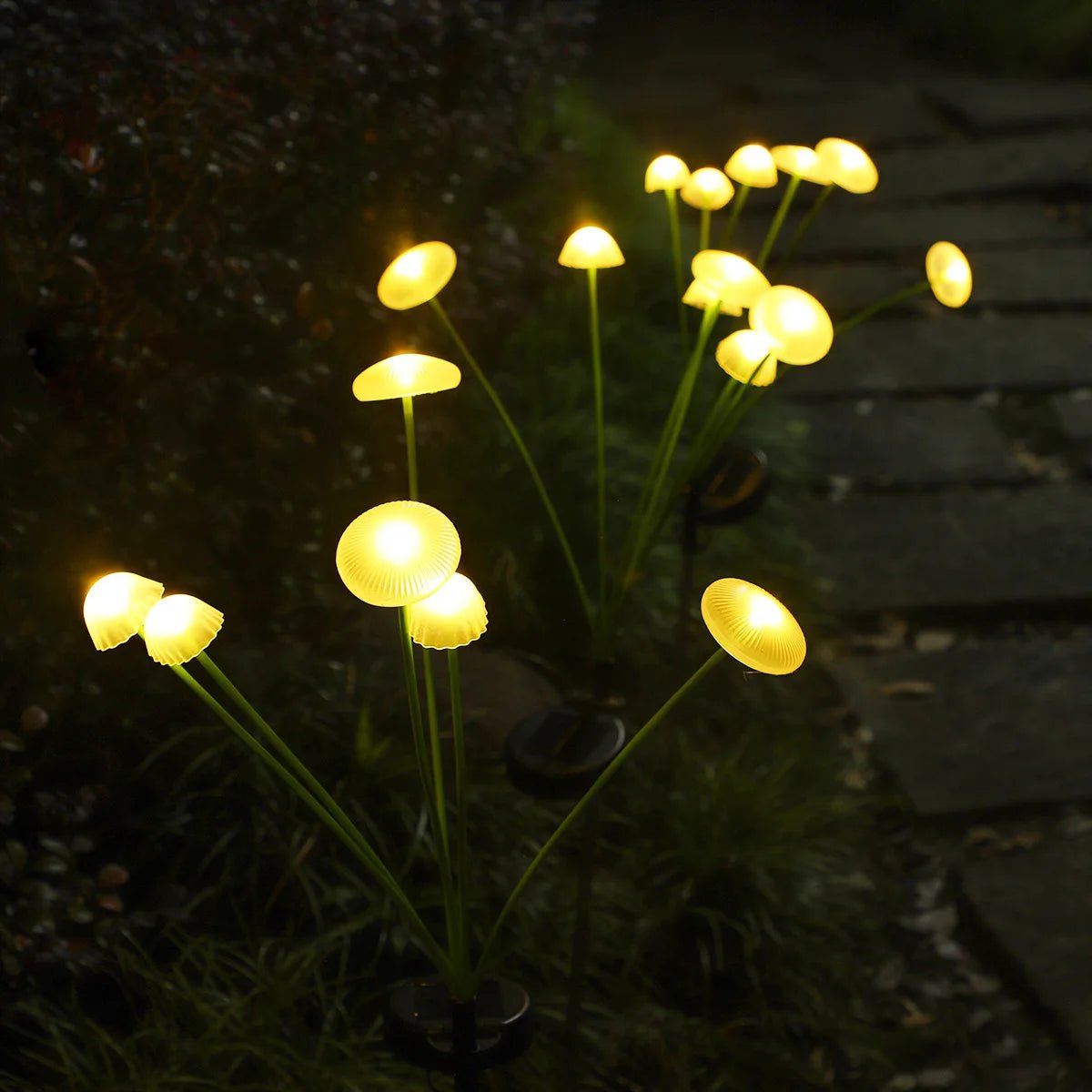 SOLARSHROOM – Wetterfestes 15-LED-Pilzlichter-Set für die Außendekoration 5