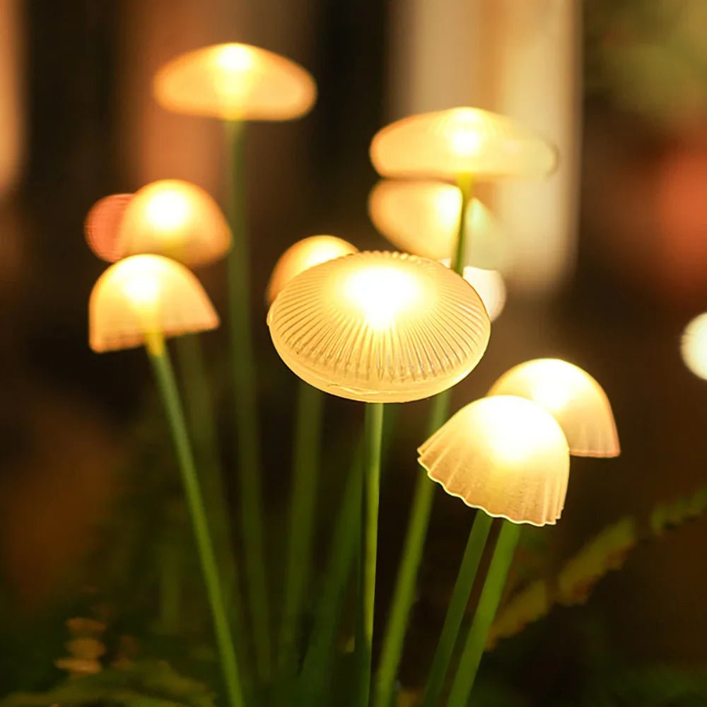 SOLARSHROOM – Wetterfestes 15-LED-Pilzlichter-Set für die Außendekoration 7