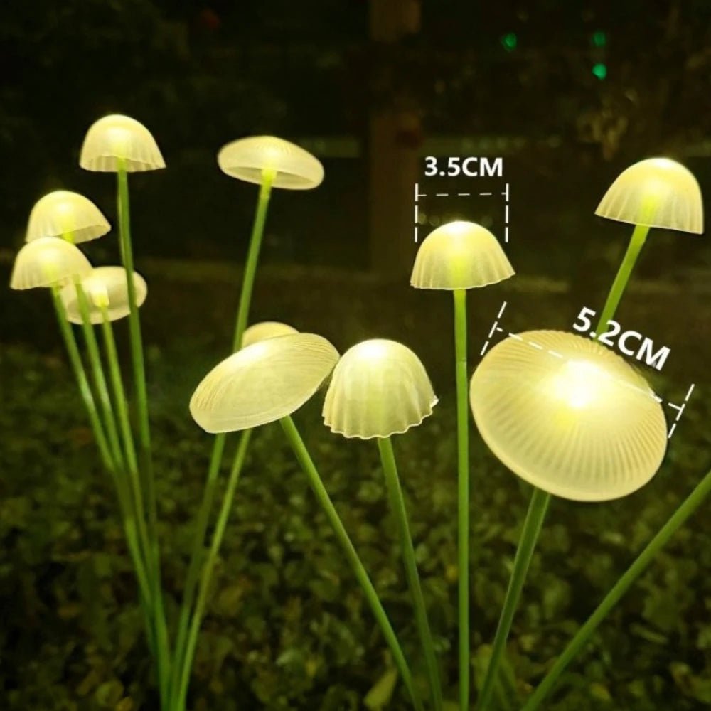 SOLARSHROOM – Wetterfestes 15-LED-Pilzlichter-Set für die Außendekoration 8