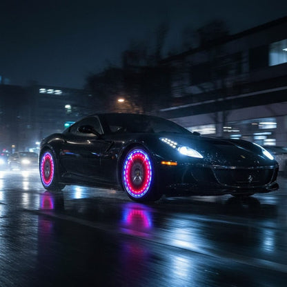 SOLARSPIN – Solar-Ventilkappenleuchten mit 12 LEDs und 4 Blinkmodi für Autoräder 1