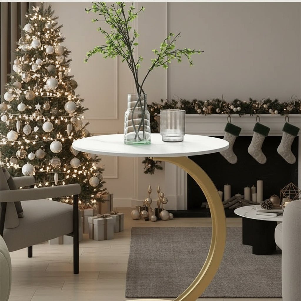 SOLIDEX – Kompakter, verstärkter runder Beistelltisch für modernes Wohnen auf kleinem Raum 3