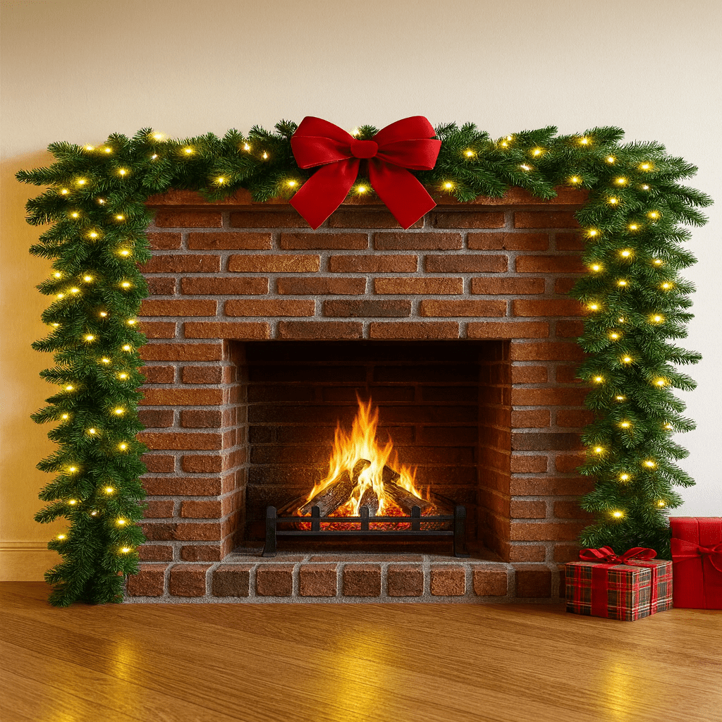 SPARKLE PINE – 5 Meter lange Weihnachtsgirlande mit 100 warmweißen LED-Lichtern 1