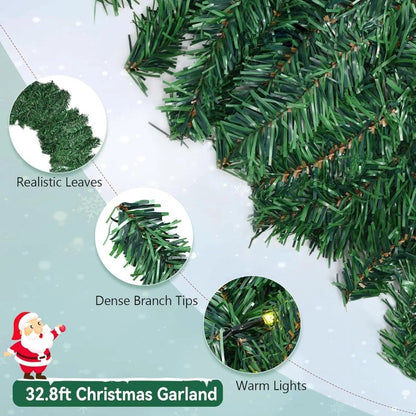 SPARKLE PINE – 5 Meter lange Weihnachtsgirlande mit 100 warmweißen LED-Lichtern 6