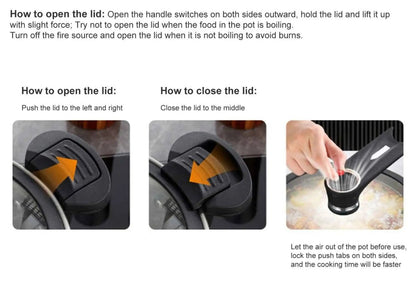 SPEEDPOT – Tragbarer Schnellkochtopf mit Edelstahlgehäuse und Schnellheizboden 4