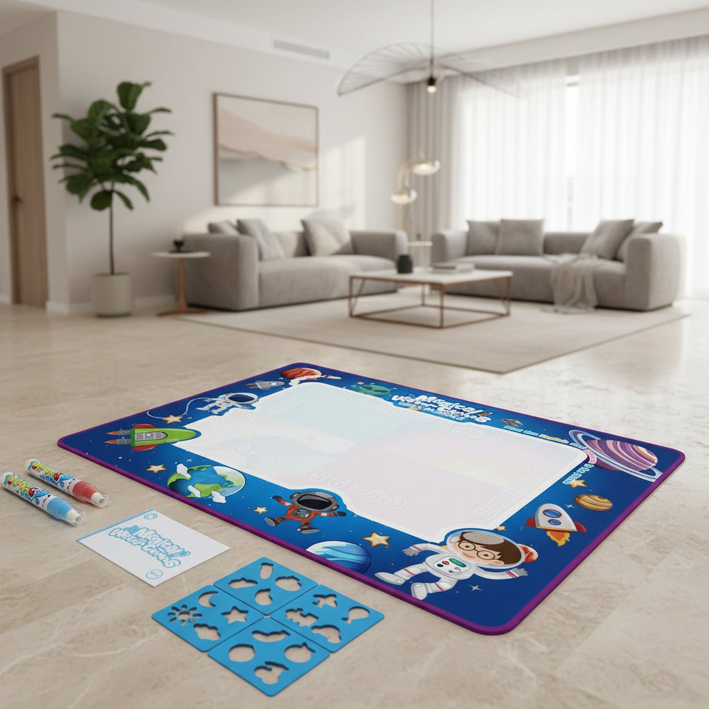 SPLASHCANVAS – Saubere Wassermalmatte 100 x 80 cm für Kinder 0