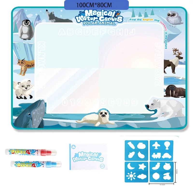 SPLASHCANVAS – Saubere Wassermalmatte 100 x 80 cm für Kinder 12