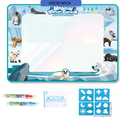SPLASHCANVAS – Saubere Wassermalmatte 100 x 80 cm für Kinder 12