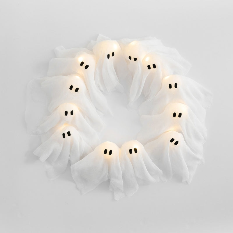 SPOOKGLOW – LED-Geisterkranz mit 12 leuchtenden Geistern 7