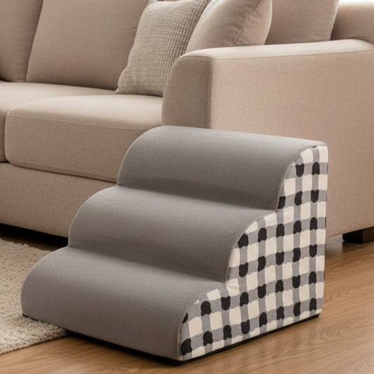 STEADYPAW – Stützende Schaumstoff-Hundetreppe mit rutschfestem Design 0