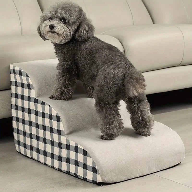 STEADYPAW – Stützende Schaumstoff-Hundetreppe mit rutschfestem Design 1