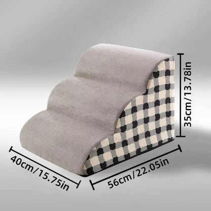 STEADYPAW – Stützende Schaumstoff-Hundetreppe mit rutschfestem Design 4