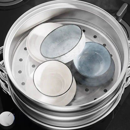 STEAMPRO – 3-stufiger Dampfgarer aus Edelstahl mit klarem Glasdeckel 7