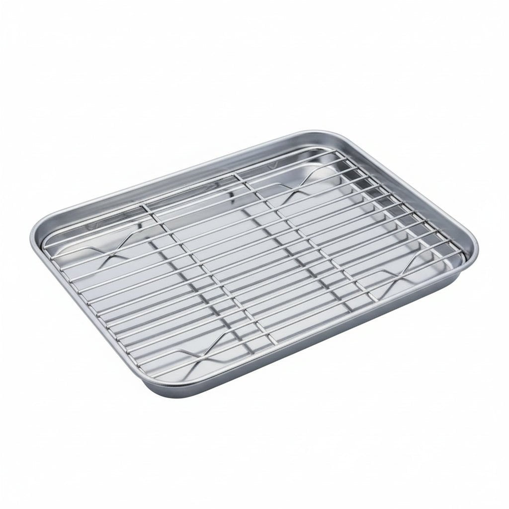 STEELBAKE – Premium-Backblech-Duo mit abnehmbarem Kühlgitter 7