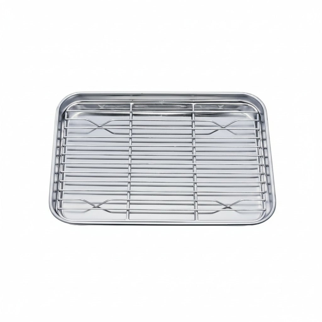STEELBAKE – Premium-Backblech-Duo mit abnehmbarem Kühlgitter 8