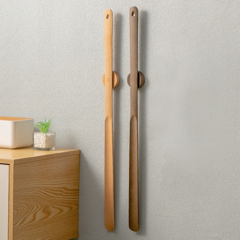 STEPWOOD - Langer Holzschuhlöffel 50 cm für müheloses Anziehen von Schuhen 2