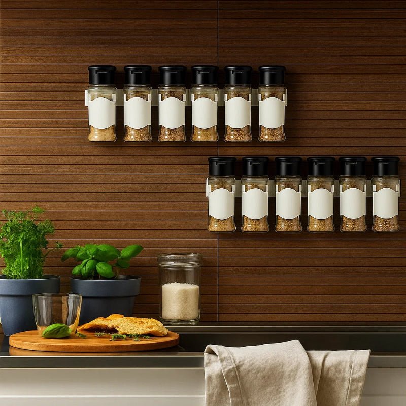 STICKSPICE – An der Wand befestigtes, selbstklebendes Gewürzregal für eine effiziente Aufbewahrung in der Küche 2
