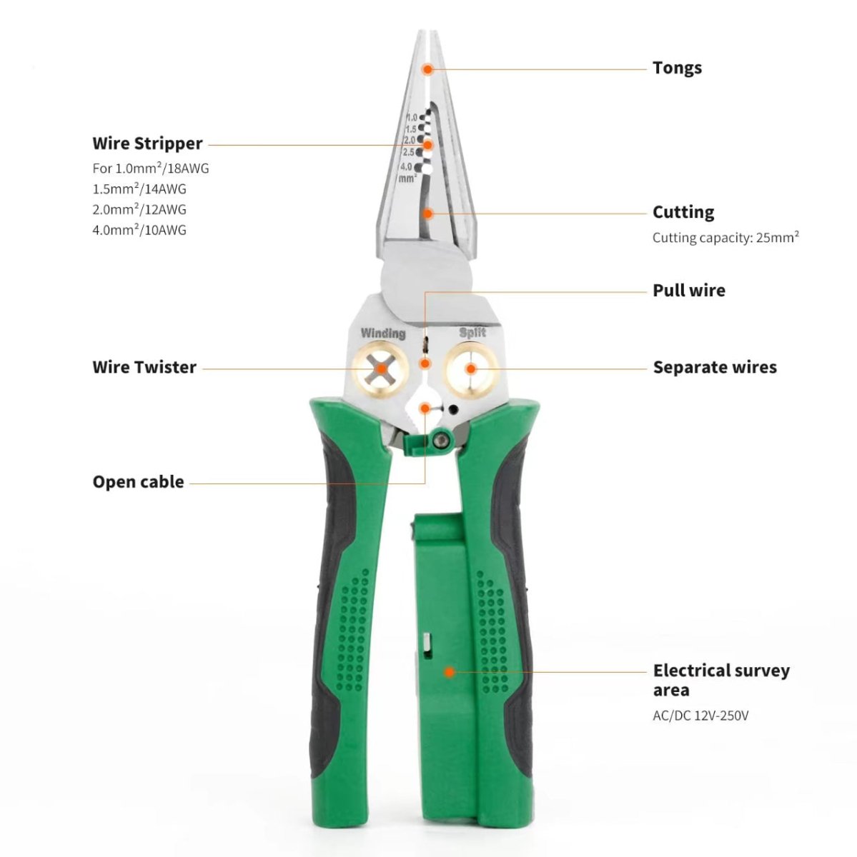 STRIPCORE – 8-in-1 Präzisions-Elektrokabelwerkzeug 5