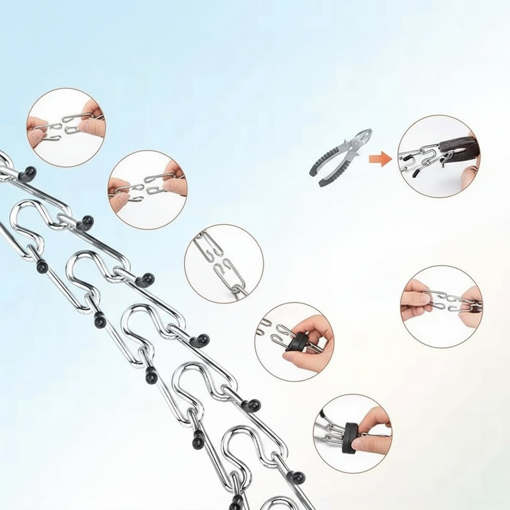 STRONGPRONG – Verstellbares Stachelhalsband mit Edelstahlgliedern und Nylonbezug 3