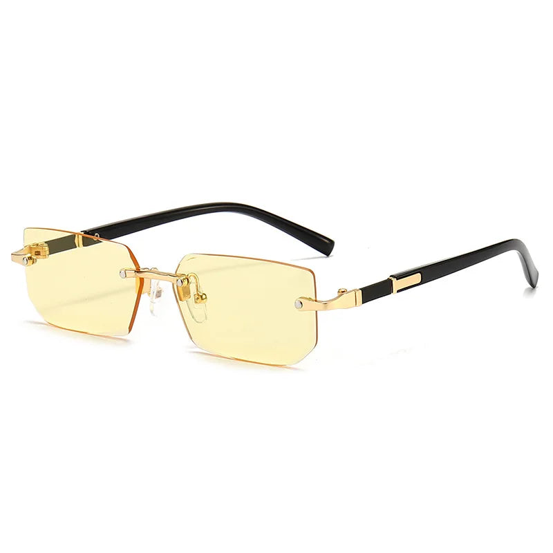 SUNEDGE – Rechteckige rahmenlose Sonnenbrille mit UV400-Schutz