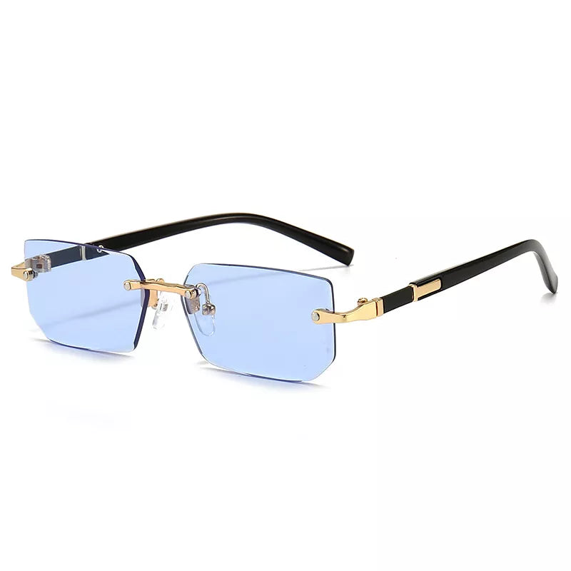 SUNEDGE – Rechteckige rahmenlose Sonnenbrille mit UV400-Schutz