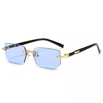 SUNEDGE - Rectangular frameless sunglasses with UV400 protection