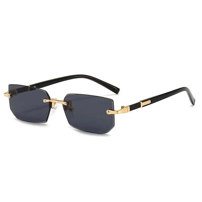 SUNEDGE – Rechteckige rahmenlose Sonnenbrille mit UV400-Schutz