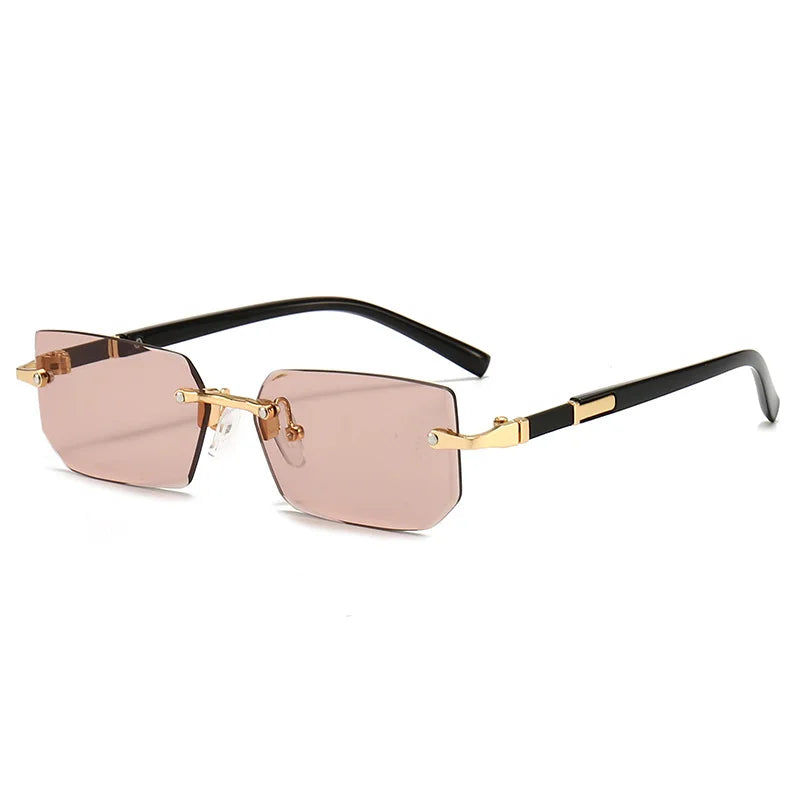 SUNEDGE – Rechteckige rahmenlose Sonnenbrille mit UV400-Schutz