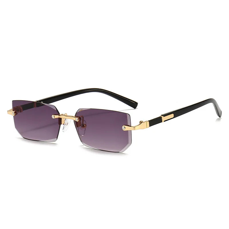 SUNEDGE – Rechteckige rahmenlose Sonnenbrille mit UV400-Schutz
