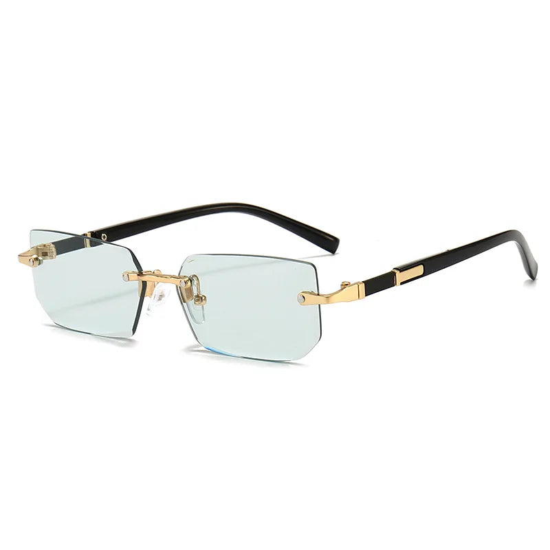 SUNEDGE – Rechteckige rahmenlose Sonnenbrille mit UV400-Schutz