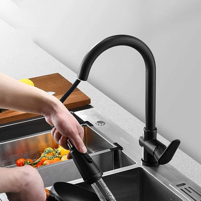 AquaReach – Modern kitchen faucet with touch sensor and pull-out spray head