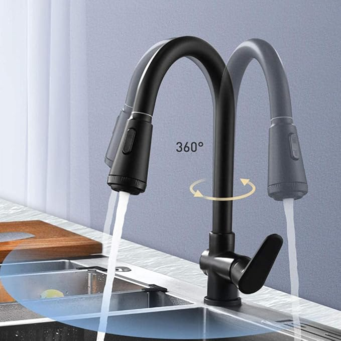 AquaReach – Modern kitchen faucet with touch sensor and pull-out spray head