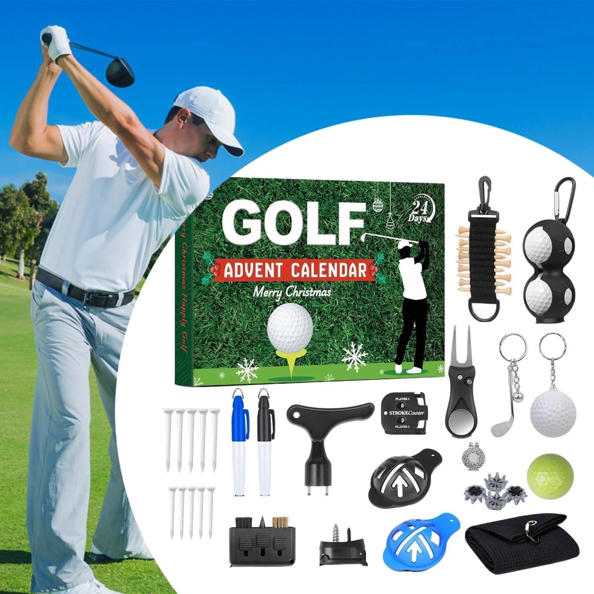SWINGCOUNT – 24-tägiger Golf-Adventskalender mit thematisch passenden Accessoires 4