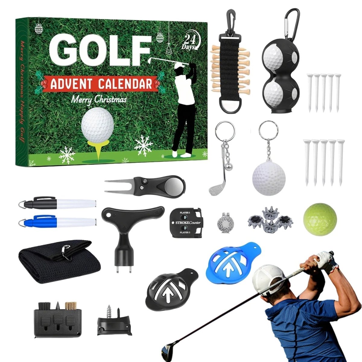 SWINGCOUNT – 24-tägiger Golf-Adventskalender mit thematisch passenden Accessoires 5