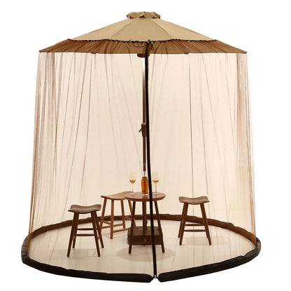 EcoShield Mosquito Net - Mosquito net for parasols up to 4m with zip fastener