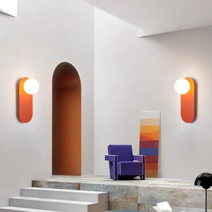 FERAVIBE – Lámpara de pared de hierro colorida nórdica