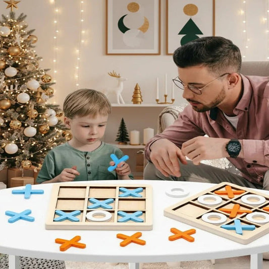 THINKTILES – Montessori 3D Schach- & Formenpuzzle aus Holz für Kinder ab 3