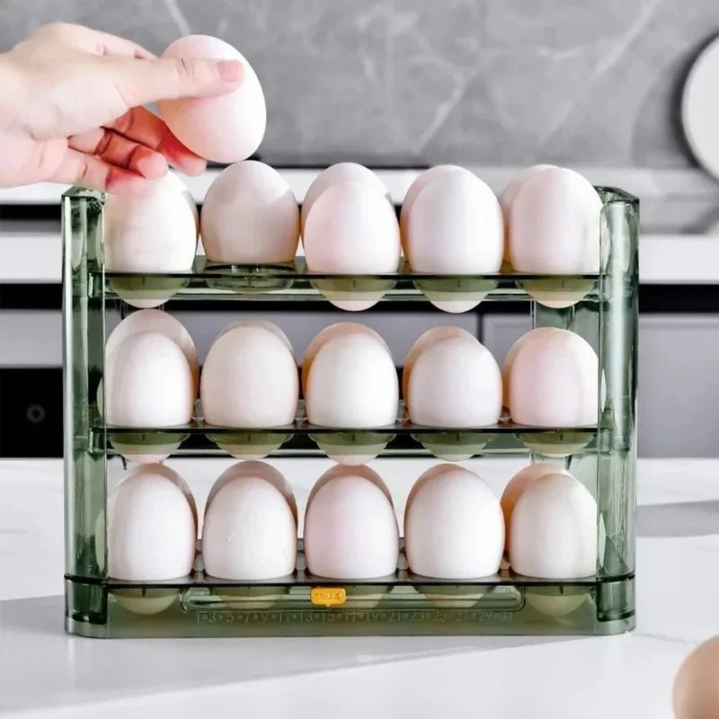 EGGFLOW – Organizzatore per uova con porta laterale per una conservazione ordinata in frigorifero