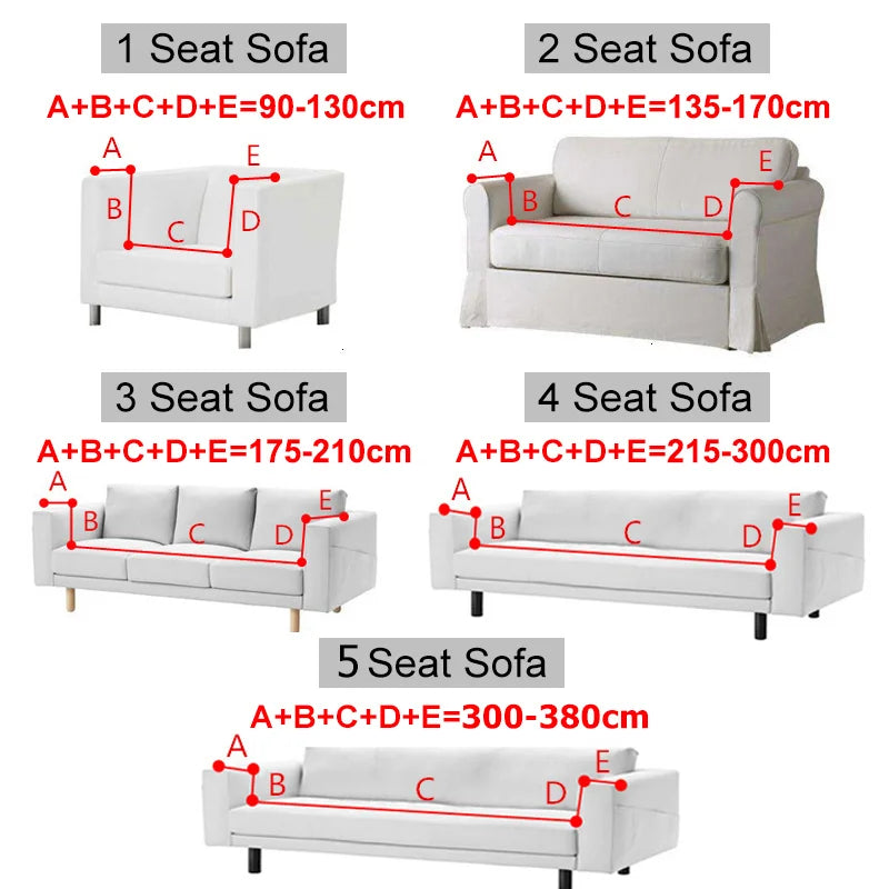 Elastischer Sofabezug Grau 3-Sitzer Jacquard Wasserabweisend Pflegeleicht-4