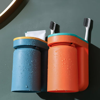 BRUSHDOCK – Wandhouder voor tandenborstels, zonder boren te monteren