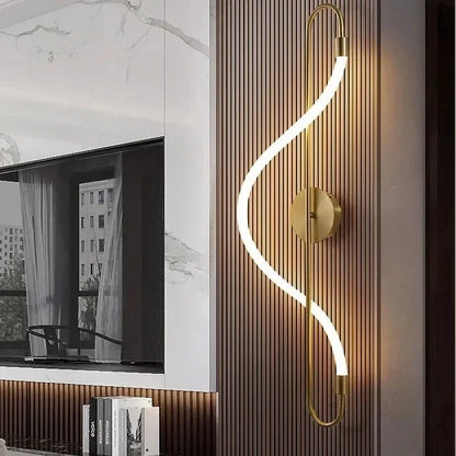 ALUGOLD – Lámpara de pared LED moderna de aluminio en dorado