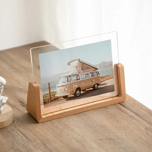 PHOTIQUE – Marco acrílico para escritorio para recuerdos elegantes y decoración de mesa limpia